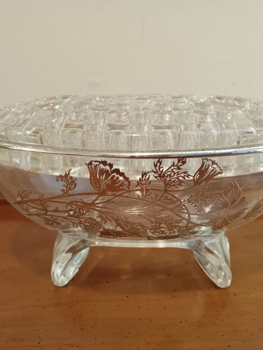 Vintage Martinsville Viking #1048 Flowerlite Oval Clear 